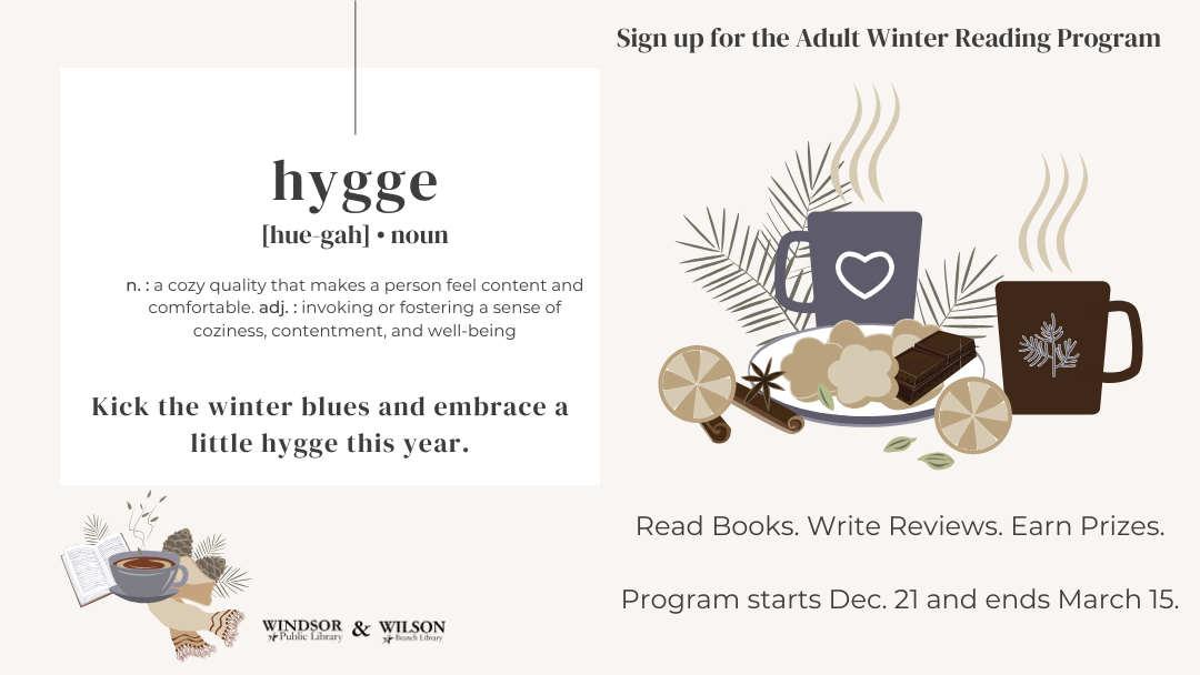 Sign up for the Adult Winter Reading Program